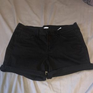 Old Navy black jean shorts high waist